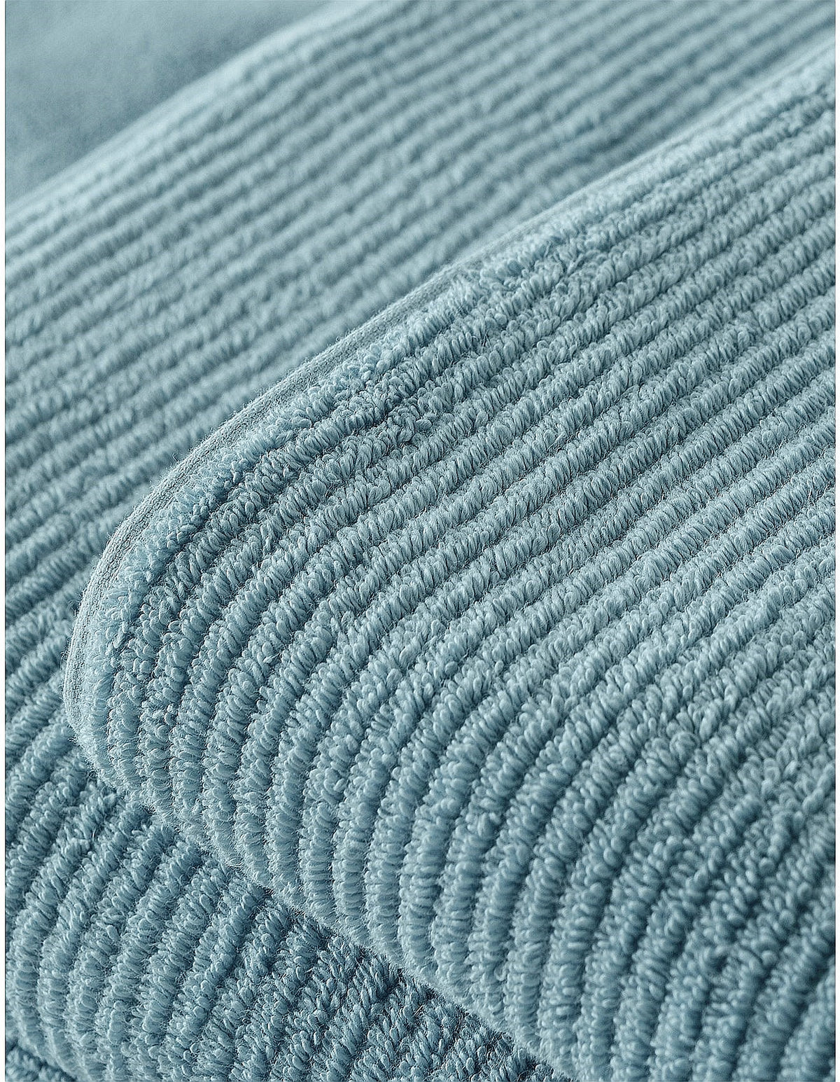 LIVING TEXTURES FACE WASHER IN MISTY TEAL