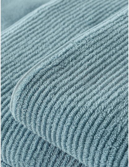 LIVING TEXTURES FACE WASHER IN MISTY TEAL