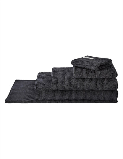 LIVING TEXTURES HAND TOWEL IN CARBON