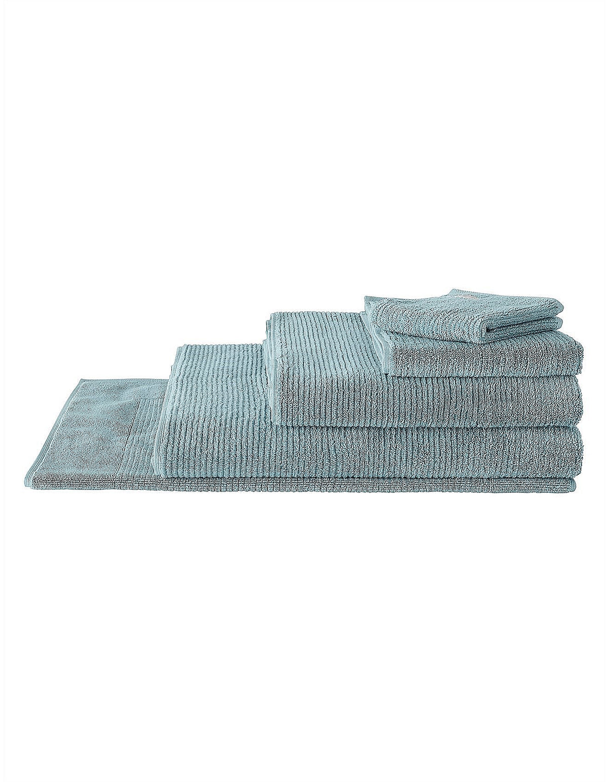 LIVING TEXTURES HAND TOWEL IN MISTY TEAL