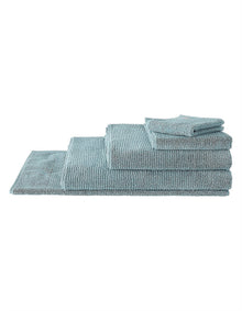 LIVING TEXTURES HAND TOWEL IN MISTY TEAL