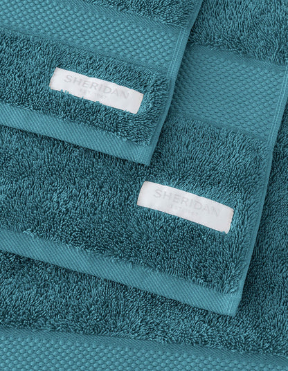 LUXURY EGYPT COTTON TOWEL FACE WASHER IN BLUE JADE