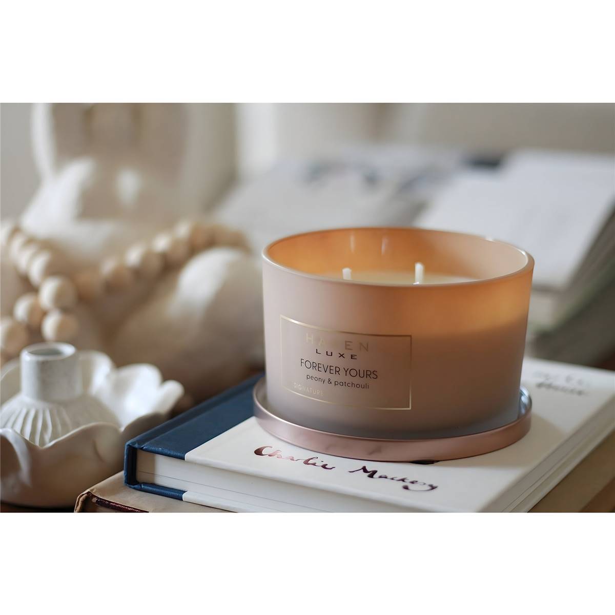 Haven Luxe Forever Yours Peony Signature Soy Blend Candle each