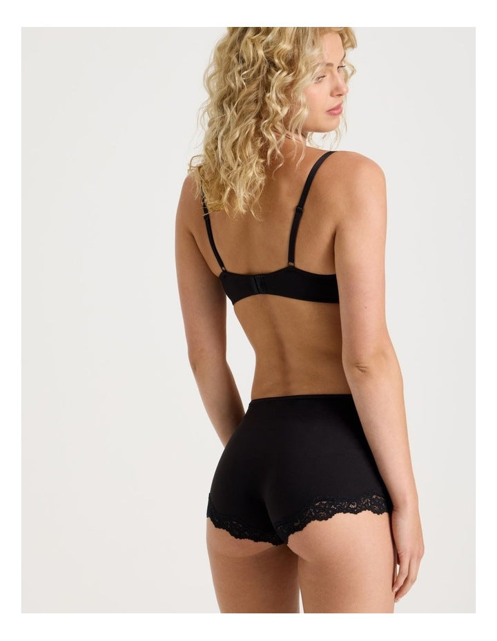 Cheeky Lace Boyshort in Black
