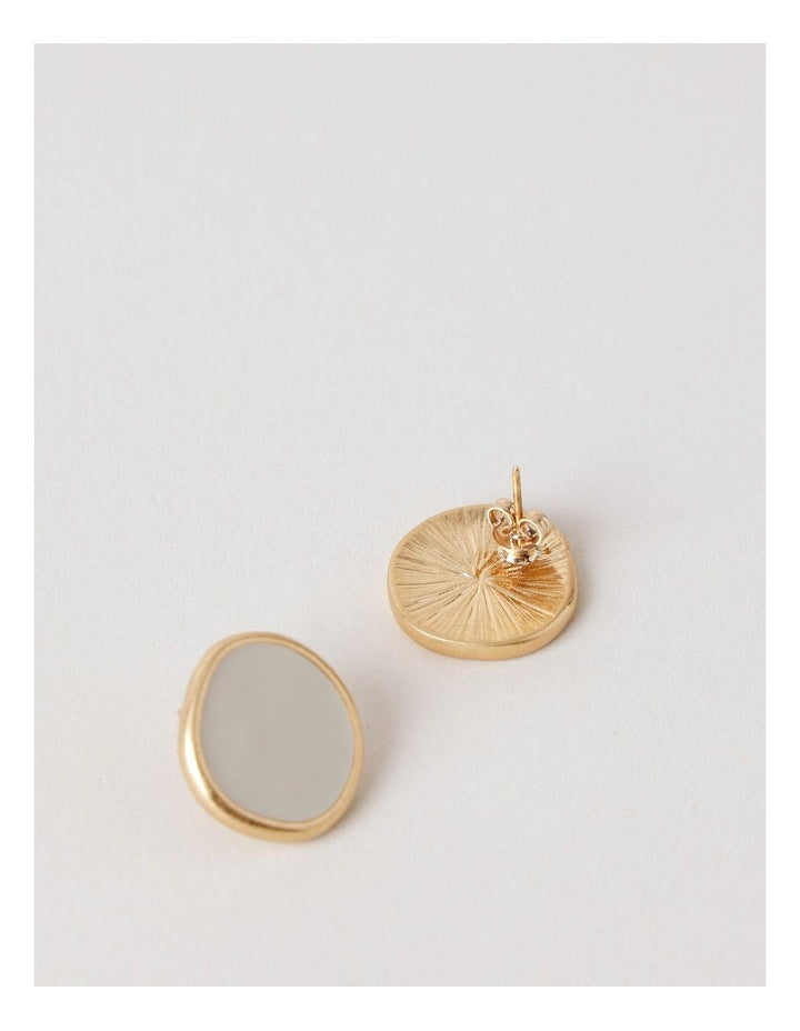 Disc Earring in Gold