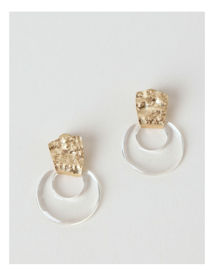 Doorknocker Earring in Clear