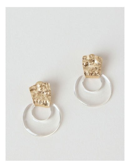 Doorknocker Earring in Clear