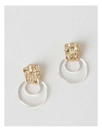 Doorknocker Earring in Clear