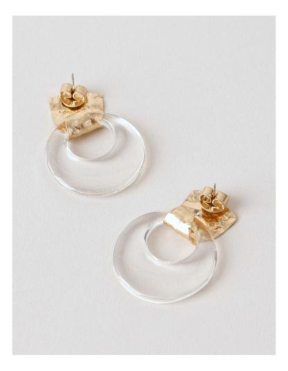 Doorknocker Earring in Clear