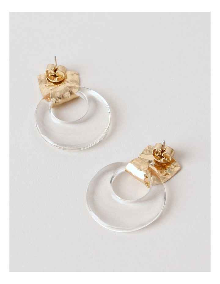 Doorknocker Earring in Clear