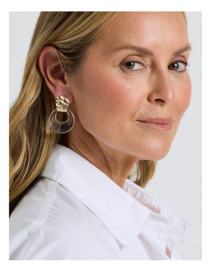 Doorknocker Earring in Clear