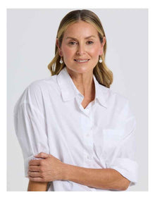 Ball Drop Earring in White