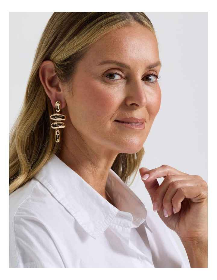 Hammered Drop in Gold