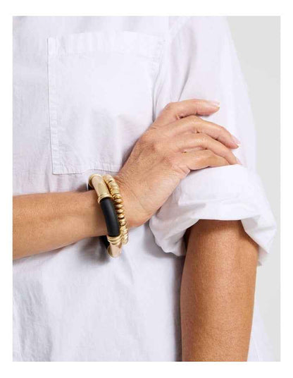 Two Tone 2PK Bracelet in Black