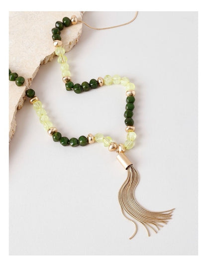 Bead Necklace in Green