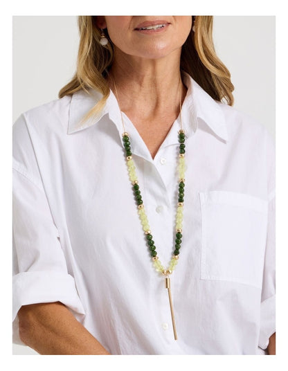 Bead Necklace in Green