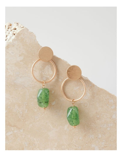 Drop Earring in Green