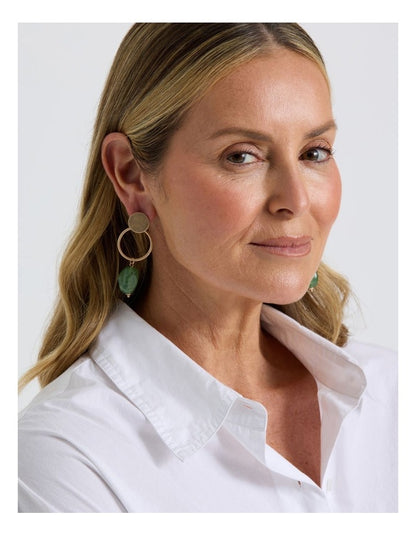 Drop Earring in Green