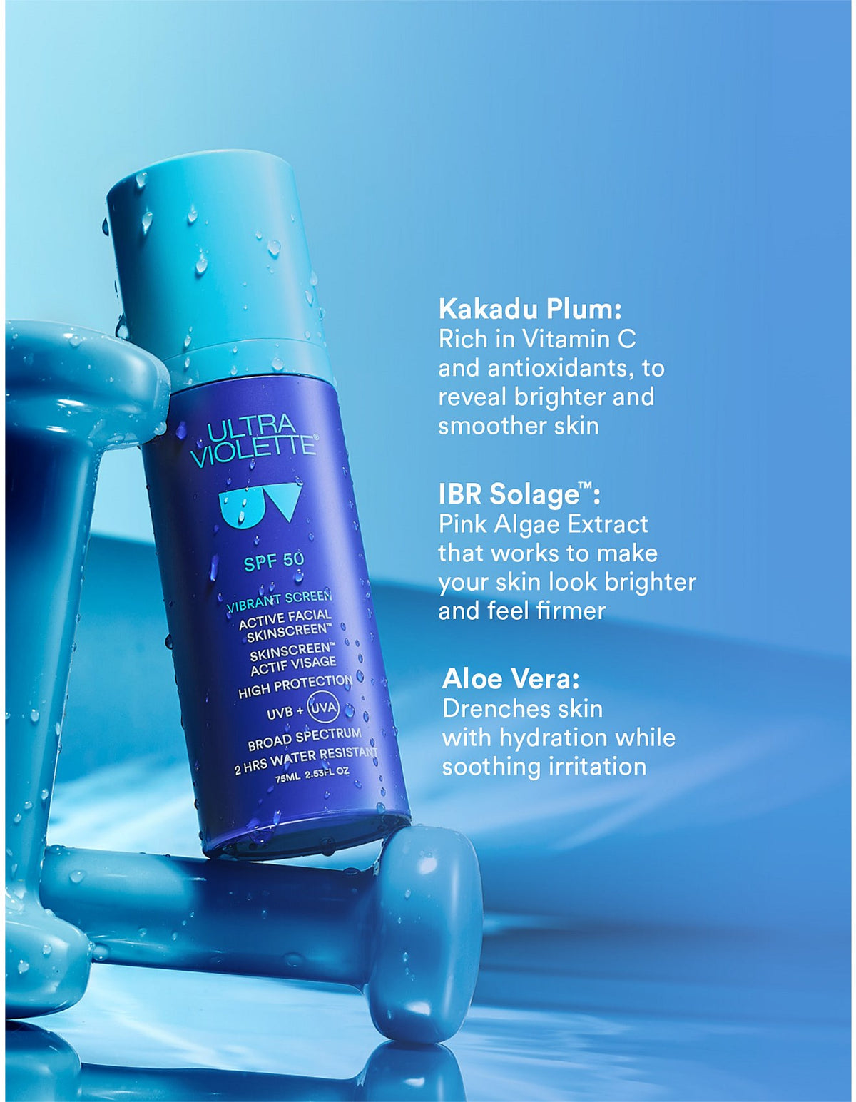 Vibrant Screen SPF 50 Active Facial SKINSCREEN 75ml