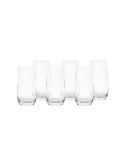 Norton 14cm Highball Crystal Glasses Set of 6 Clear