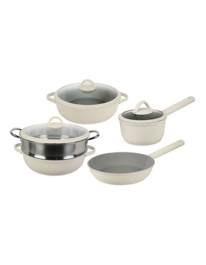 Ceramic 5 Piece Cookset Cream
