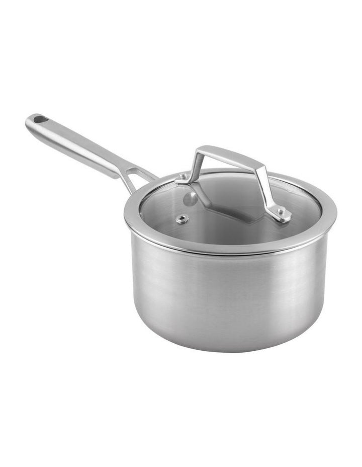 Tri-Ply Stainless Steel Saucepan w/Lid 16cm
