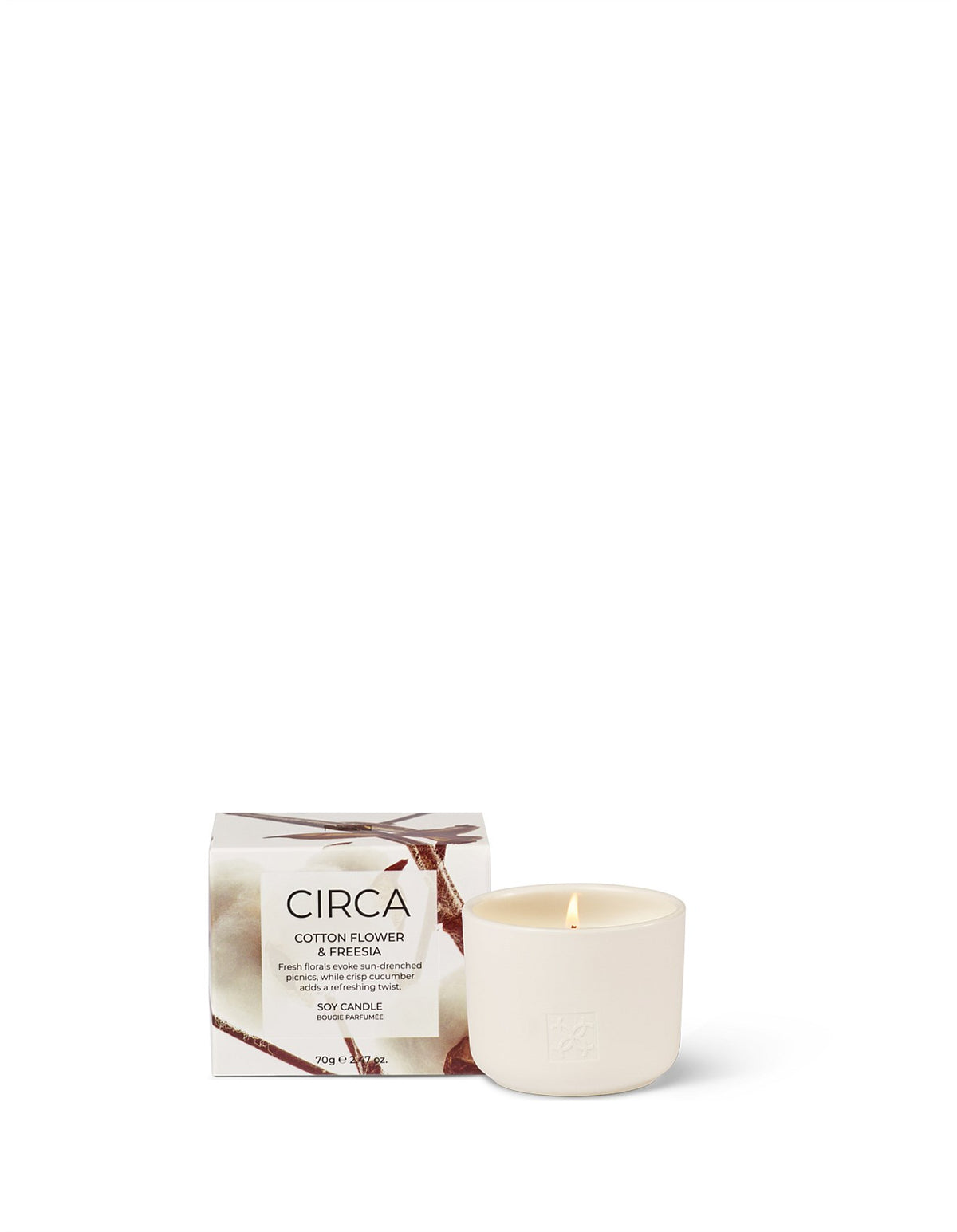 Cotton Flower & Freesia Soy Candle 70g