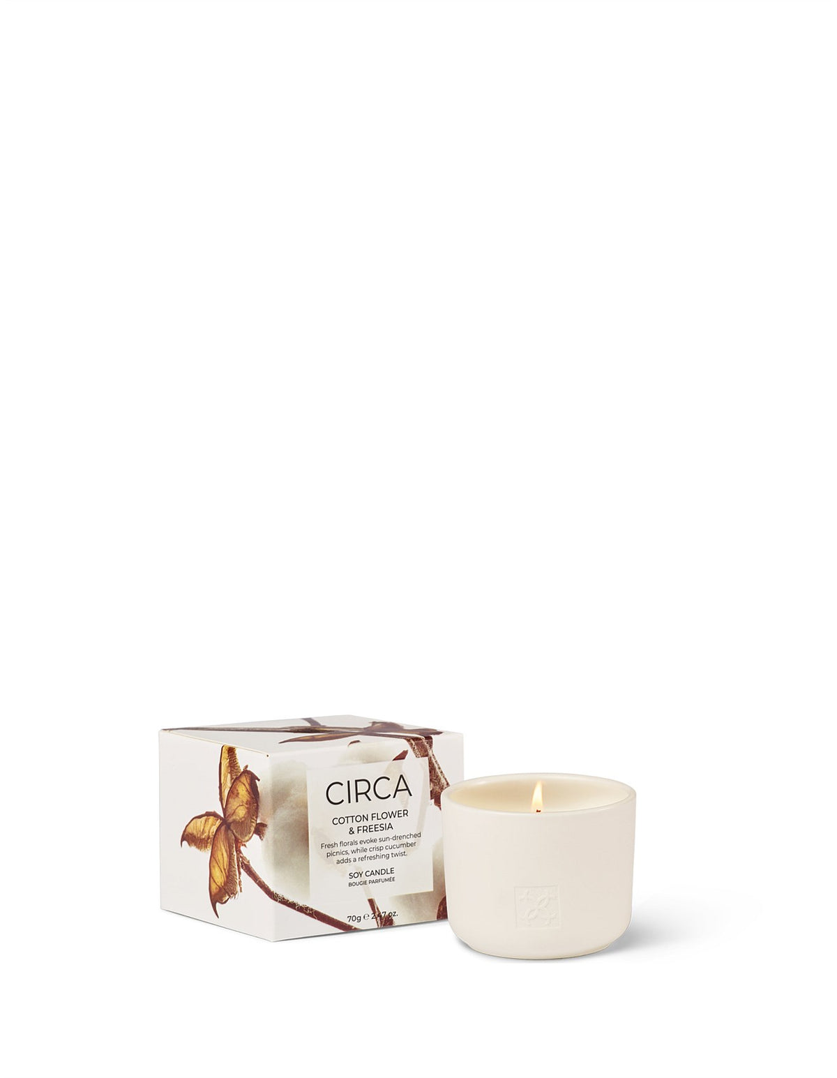 Cotton Flower & Freesia Soy Candle 70g