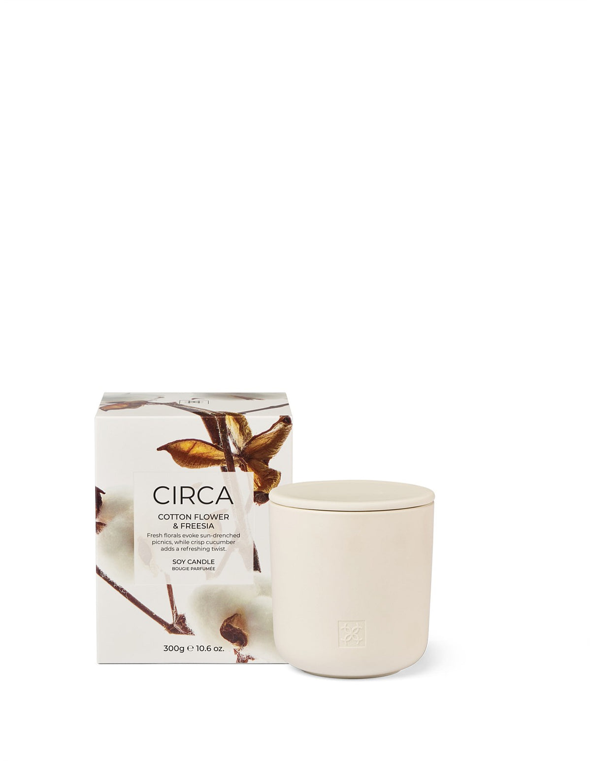 Cotton Flower & Freesia Soy Candle 300g