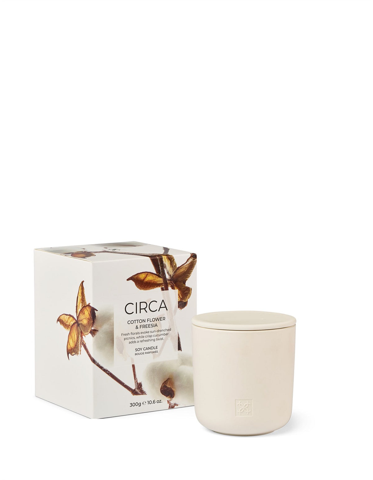 Cotton Flower & Freesia Soy Candle 300g