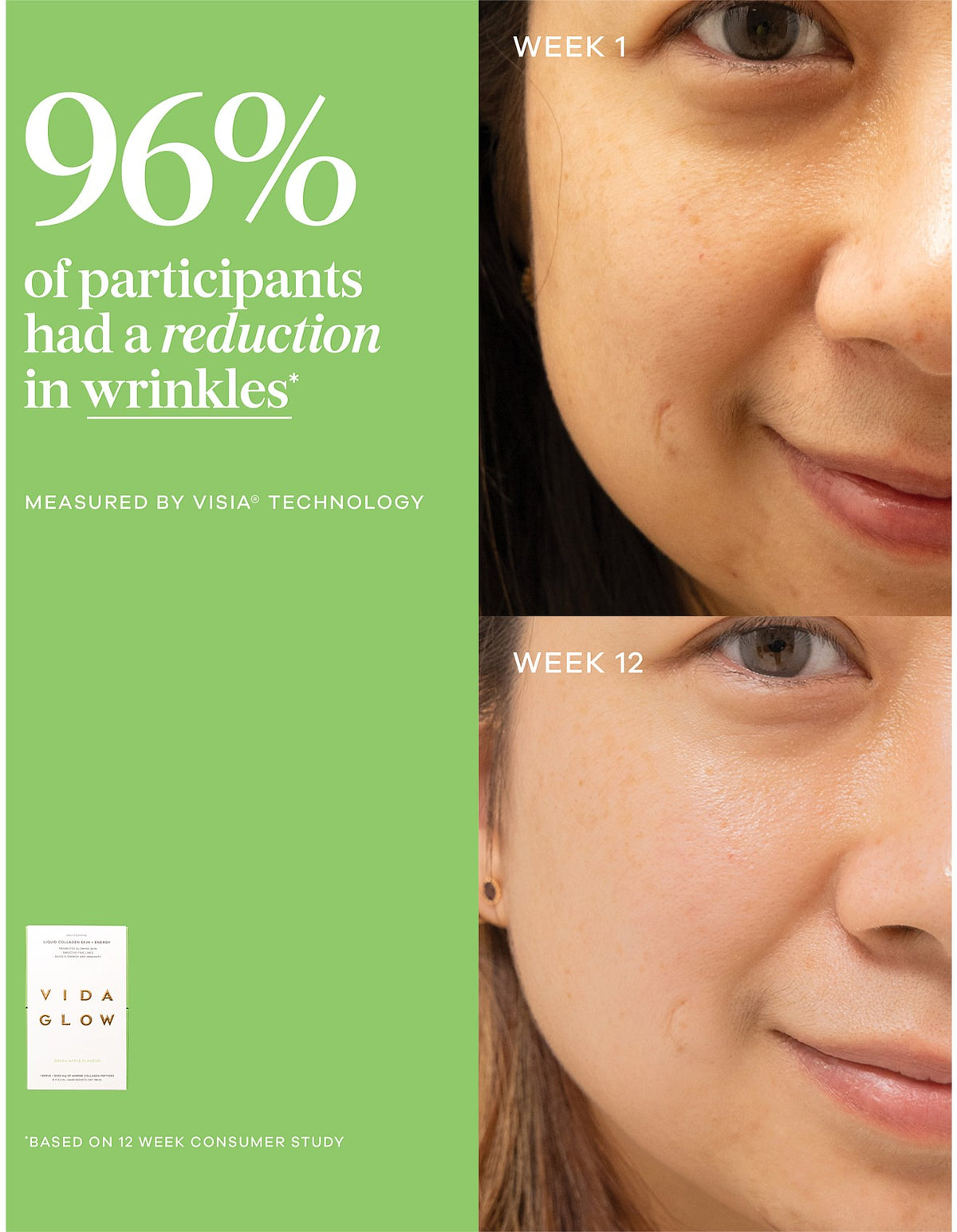Liquid Collagen Skin + Energy Green Apple - 15 sachets