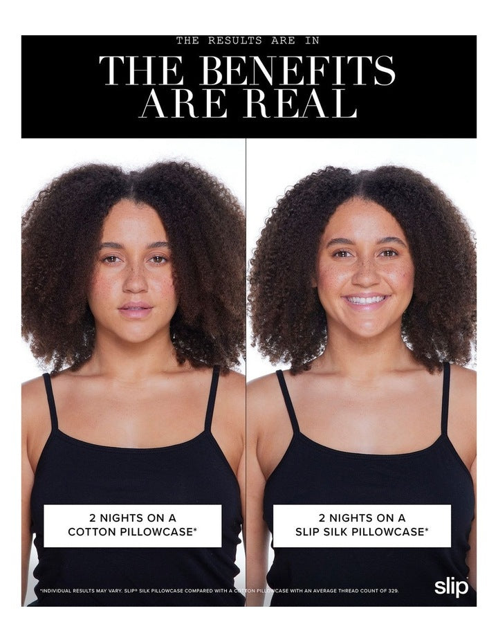 Pure Silk Queen Pillowcase with Lace Trim in Sweet Cherry