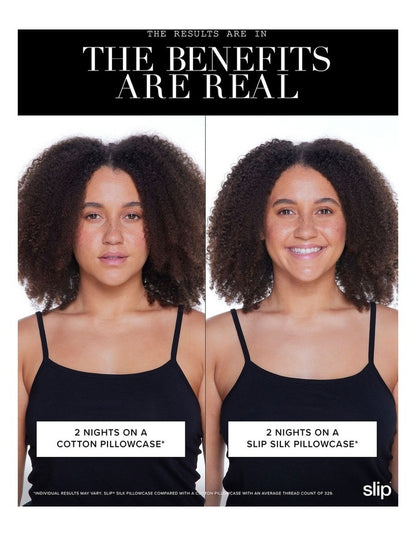 Pure Silk Queen Pillowcase with Lace Trim in Sweet Cherry