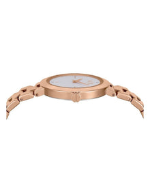Rose Gold-Tone Watch and Bracelet Set
