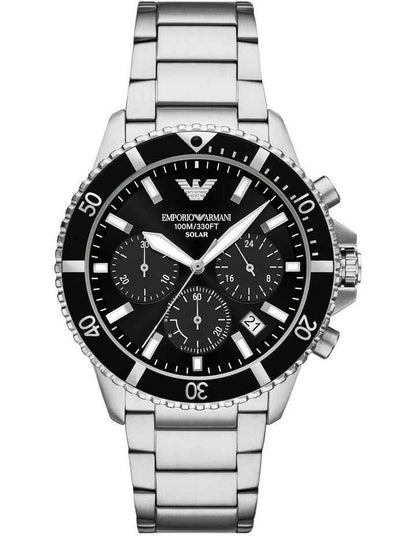 Men's Chronograph Watch - Silver Stainless Steel