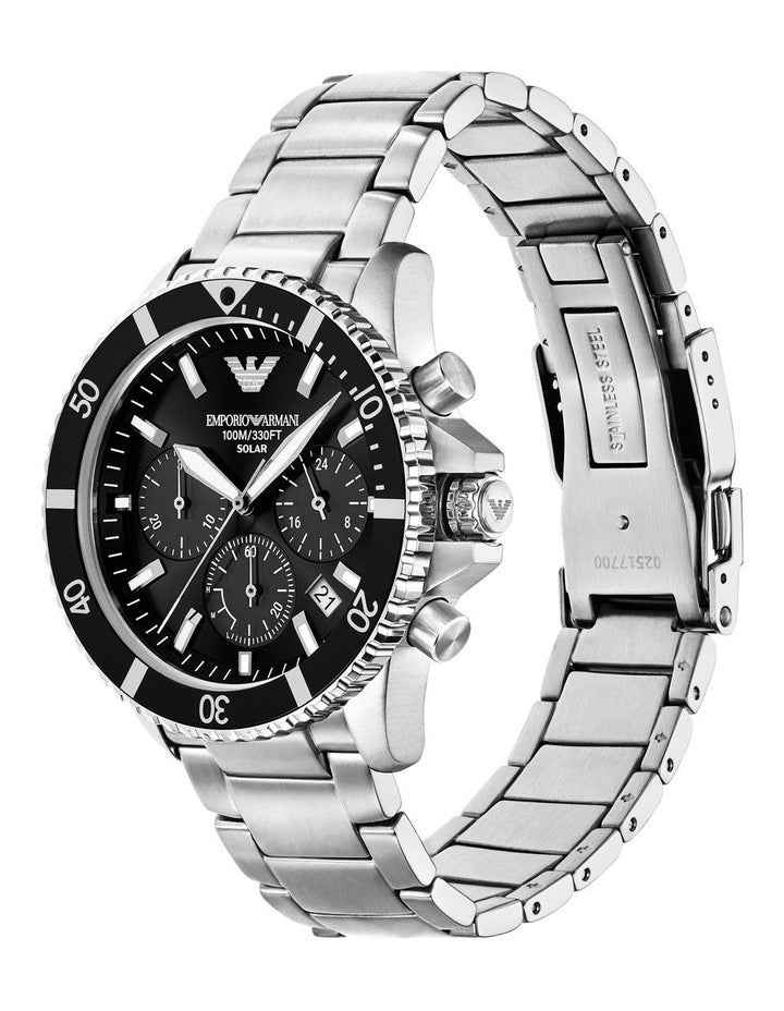 Men's Chronograph Watch - Silver Stainless Steel