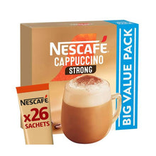 NESCAFE CAPPUCCINO STRONG COFFEE SACHETS 26 PACK