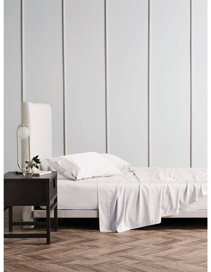 400TC Bamboo Cotton Sateen Double Sheet Set White