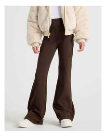 Jersey Flare Legging in Brown