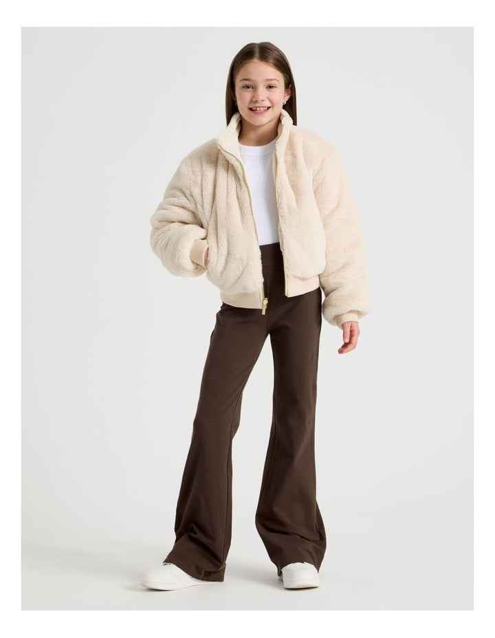 Jersey Flare Legging in Brown
