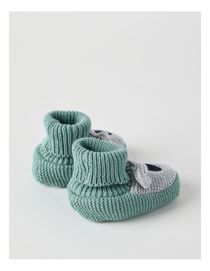 Koala Novelty Booties in Sage
