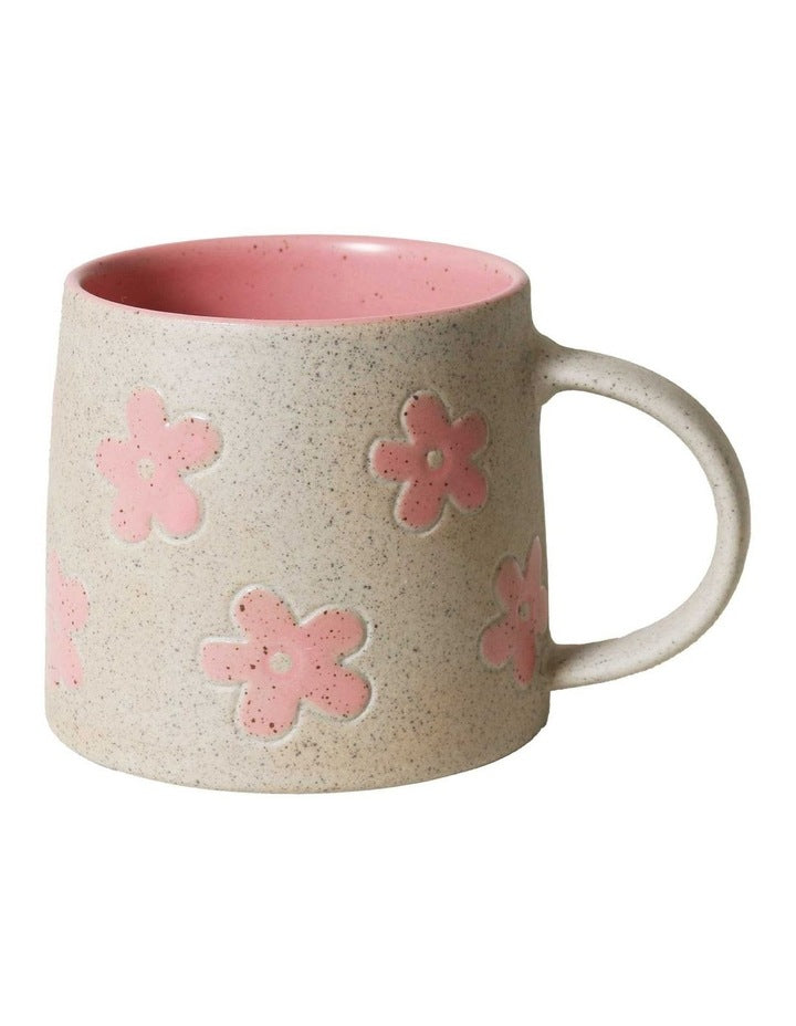 Molly Etched Mug 385ml in Pink
