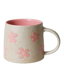Molly Etched Mug 385ml in Pink