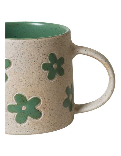 Molly Etched Mug 385ml in Green