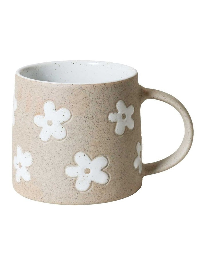 Molly Etched Mug 385ml in White