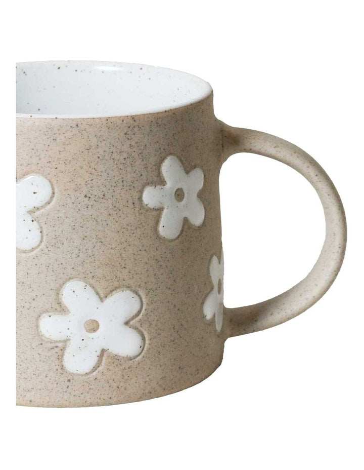 Molly Etched Mug 385ml in White