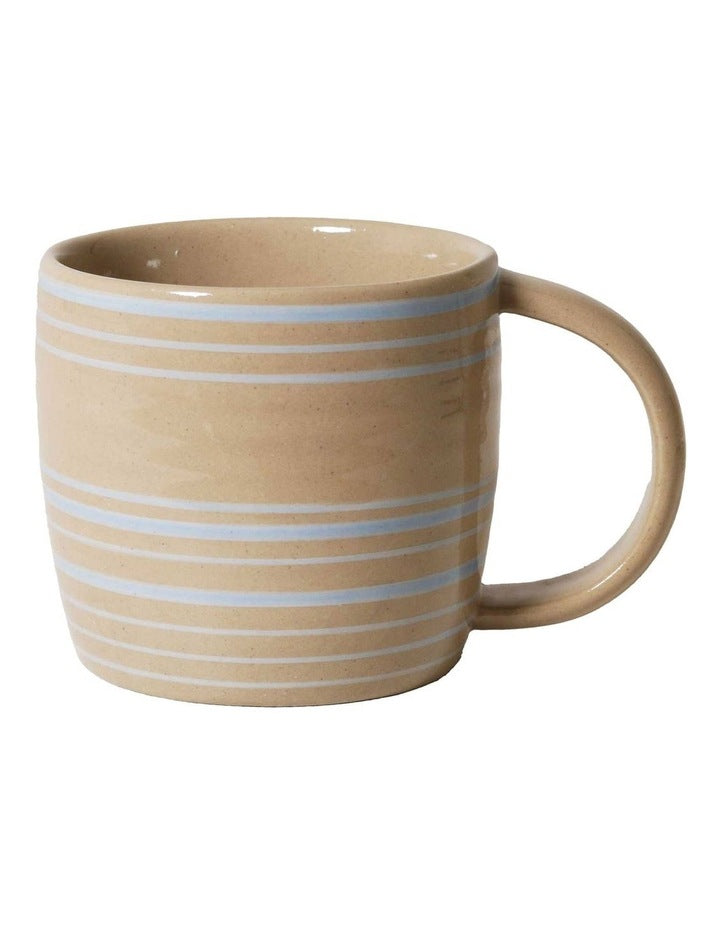 Line Vibes Handbrushed Mug 425ml in Blue Trail