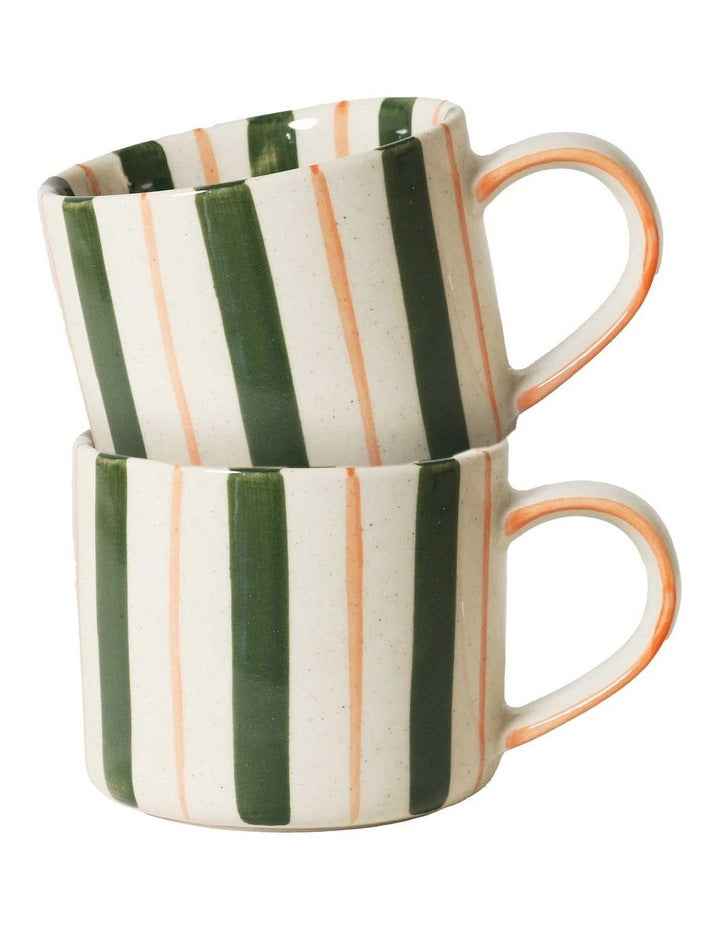 Madeaux Handbrushed Mug 3675ml Set of 2 in Multi