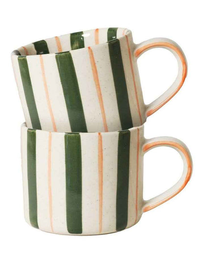 Madeaux Handbrushed Mug 3675ml Set of 2 in Multi