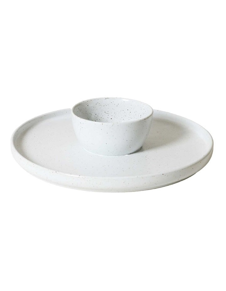 Natural Home Chip and Dip Platter 25x6cm in White